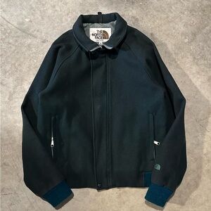 Vintage 80s North Face Green Wool Bomber Made In USA Size M